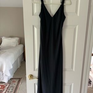 NEW A New Day Black Silk Slip Dress Sleeveless V-Neck